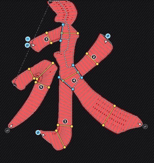 The character 永 after Suggest: extra rungs in the dot at the top and at the middle crossing, each section faintly drawn ahead